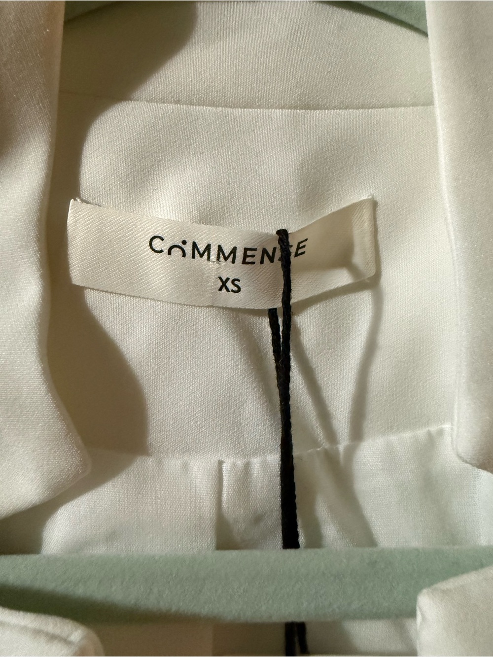NWT Commense Buckle Detail Stand Collar Blazer White XS Structured Jacket - Picture 8 of 9